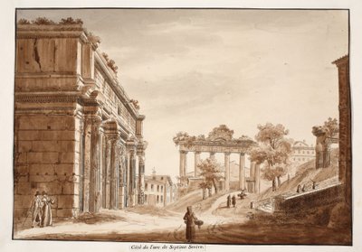 Side View of the Arch of Septimius Severus by Agostino Tofanelli